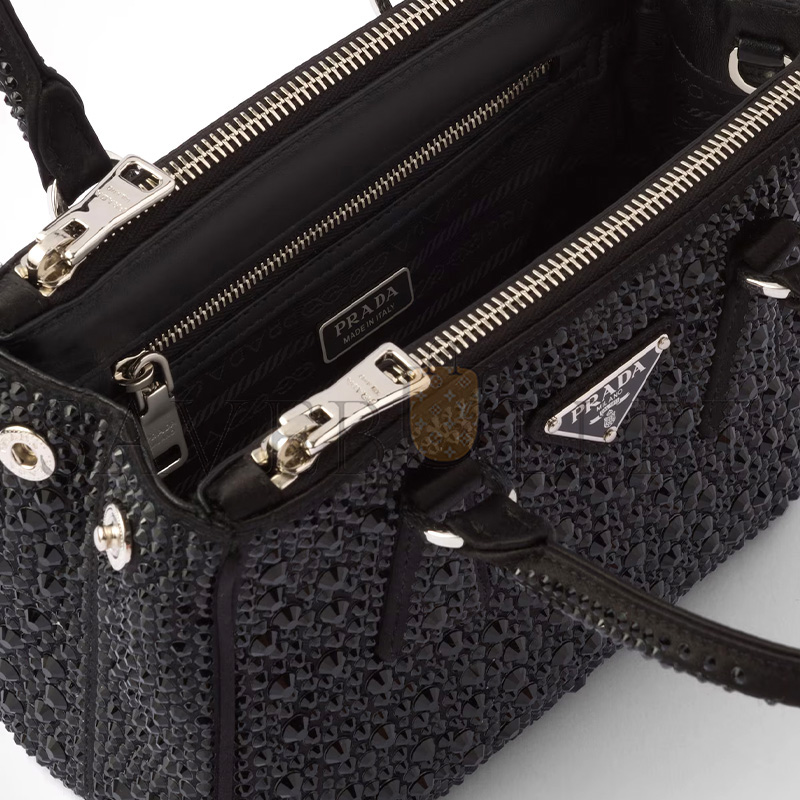 Pra*a galleria satin mini-bag with crystals 1ba906 (20*14.5*9.5cm)